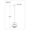 Severin Suspension Luminaires Globo Lighting LED Noir, 1 lumière