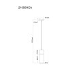 Annika Suspension Luminaires Globo Lighting Brun, 1 lumière