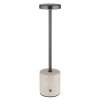 Polina Lampe à poser Luminaires Globo Lighting LED Chrome, Gris, Noir, 1 lumière