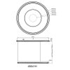 Marsh Suspension Luminaires Globo Lighting LED Noir, 1 lumière, Télécommandes
