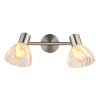 Zachery Plafonnier Luminaires Globo Lighting Nickel mat, 2 lumières