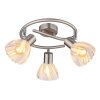 Zachery Plafonnier Luminaires Globo Lighting Nickel mat, 3 lumières