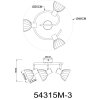 Zachery Plafonnier Luminaires Globo Lighting Laiton, 3 lumières
