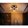 Zachery Plafonnier Luminaires Globo Lighting Noir, 3 lumières