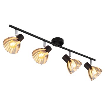 Zachery Plafonnier Luminaires Globo Lighting Noir, 4 lumières