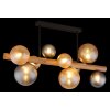 Riha Plafonnier Luminaires Globo Lighting Brun foncé, Noir, 9 lumières