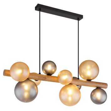Riha Suspension Luminaires Globo Lighting Brun foncé, Noir, 9 lumières