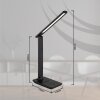 Brighton Lampe à poser Luminaires Globo Lighting LED Noir, 1 lumière