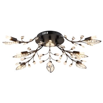 Janis Plafonnier Luminaires Globo Lighting Noir, 8 lumières
