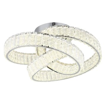 Mucky Plafonnier Luminaires Globo Lighting LED Chrome, 1 lumière, Télécommandes