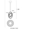 Neil Suspension Luminaires Globo Lighting LED Chrome, 1 lumière, Télécommandes