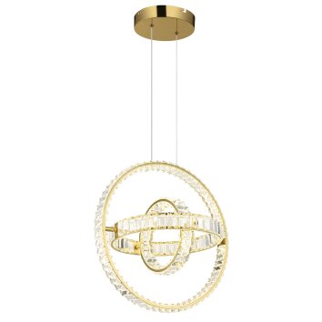 Neil Suspension Luminaires Globo Lighting LED Or, 1 lumière, Télécommandes