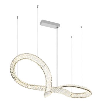 Neil Suspension Luminaires Globo Lighting LED Chrome, 1 lumière, Télécommandes