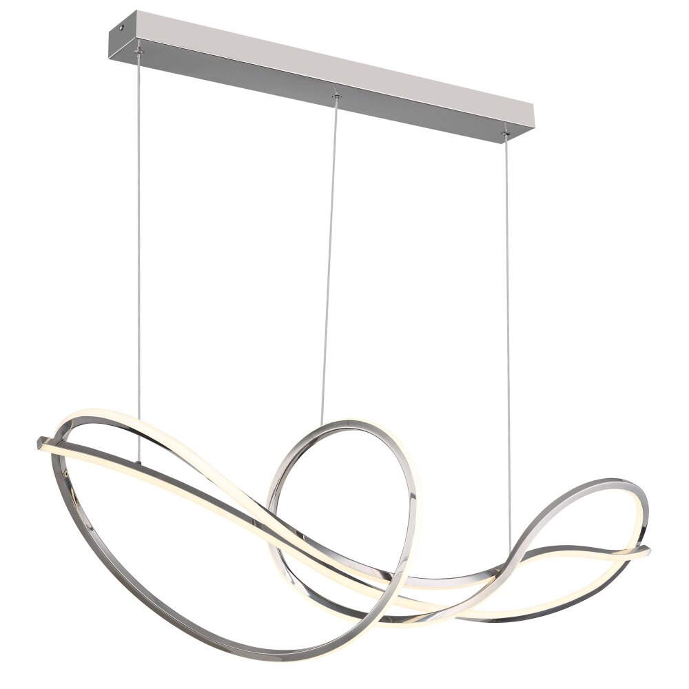 Iduna Suspension Luminaires Globo Lighting LED Chrome, 1 lumière, Télécommandes main product photo