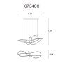 Iduna Suspension Luminaires Globo Lighting LED Chrome, 1 lumière, Télécommandes