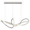 Iduna Suspension Luminaires Globo Lighting LED Chrome, 1 lumière, Télécommandes