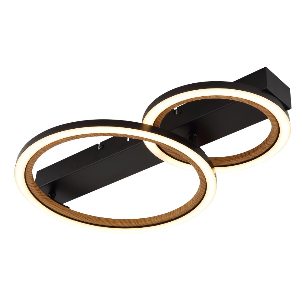 Dakari Plafonnier Luminaires Globo Lighting LED Noir, 1 lumière main product photo