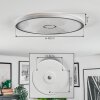 Simonstorp Plafonnier, Panel LED Argenté, Blanc, 1 lumière