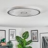 Simonstorp Plafonnier, Panel LED Argenté, Blanc, 1 lumière