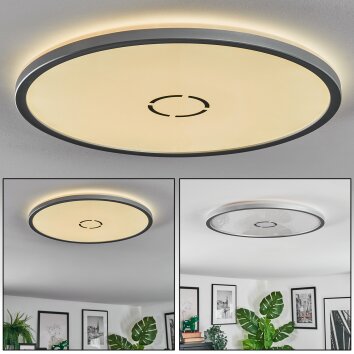 Simonstorp Plafonnier, Panel LED Argenté, Blanc, 1 lumière