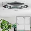 Lidor Plafonnier LED Noir, 1 lumière
