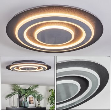 Lidor Plafonnier LED Noir, 1 lumière