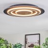 Lidor Plafonnier LED Noir, 1 lumière