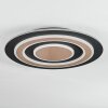 Lidor Plafonnier LED Noir, 1 lumière