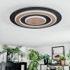 Lidor Plafonnier LED Noir, 1 lumière