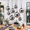 Gastor Suspension, Boule lumineuse, Suspension Chrome, Fumé, 8 lumières