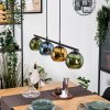 Koyoto Suspension, Boule lumineuse, Suspension Bleu, Or, Vert, 4 lumières