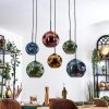 Ripoll Suspension, Boule lumineuse, Suspension Bleu, Or, Vert, Cuivré, 6 lumières