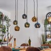 Ripoll Suspension, Boule lumineuse, Suspension Bleu, Vert, Cuivré, 6 lumières
