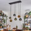 Ripoll Suspension, Boule lumineuse, Suspension Bleu, Vert, Cuivré, 6 lumières