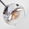 Ripoll Plafonnier, Boule lumineuse Chrome, Clair, Fumé, 5 lumières