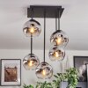 Ripoll Plafonnier, Boule lumineuse Chrome, Clair, Fumé, 5 lumières