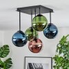 Gastor Plafonnier, Boule lumineuse Bleu, Vert, Cuivré, 5 lumières