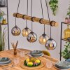 Koyoto Suspension, Boule lumineuse, Suspension Écru, Noir, 5 lumières