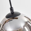 Koyoto Suspension, Boule lumineuse, Suspension Écru, Noir, 5 lumières