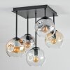 Ripoll Plafonnier, Boule lumineuse Ambre, Clair, Fumé, 5 lumières