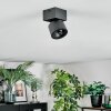 Narel Plafonnier, Spot de plafond LED Noir, 1 lumière