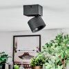 Narel Plafonnier, Spot de plafond LED Noir, 1 lumière