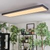 Salmi Plafonnier, Panel LED Gris, Argenté, 1 lumière, Télécommandes