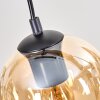 Koyoto Suspension, Boule lumineuse, Suspension Écru, Noir, 5 lumières
