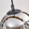 Koyoto Suspension, Boule lumineuse, Suspension Écru, Noir, 5 lumières