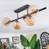 Chehalis Plafonnier, Boule lumineuse Ambre, 5 lumières