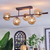 Chehalis Plafonnier, Boule lumineuse Ambre, 5 lumières