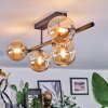 Chehalis Plafonnier, Boule lumineuse Ambre, 5 lumières
