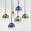 Koyoto Suspension, Boule lumineuse, Suspension Ambre, Bleu, Vert, Clair, Fumé, 6 lumières