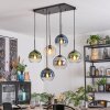 Koyoto Suspension, Boule lumineuse, Suspension Ambre, Bleu, Vert, Clair, Fumé, 6 lumières